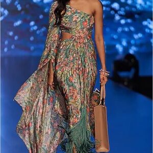 Floral One-Shoulder Dress